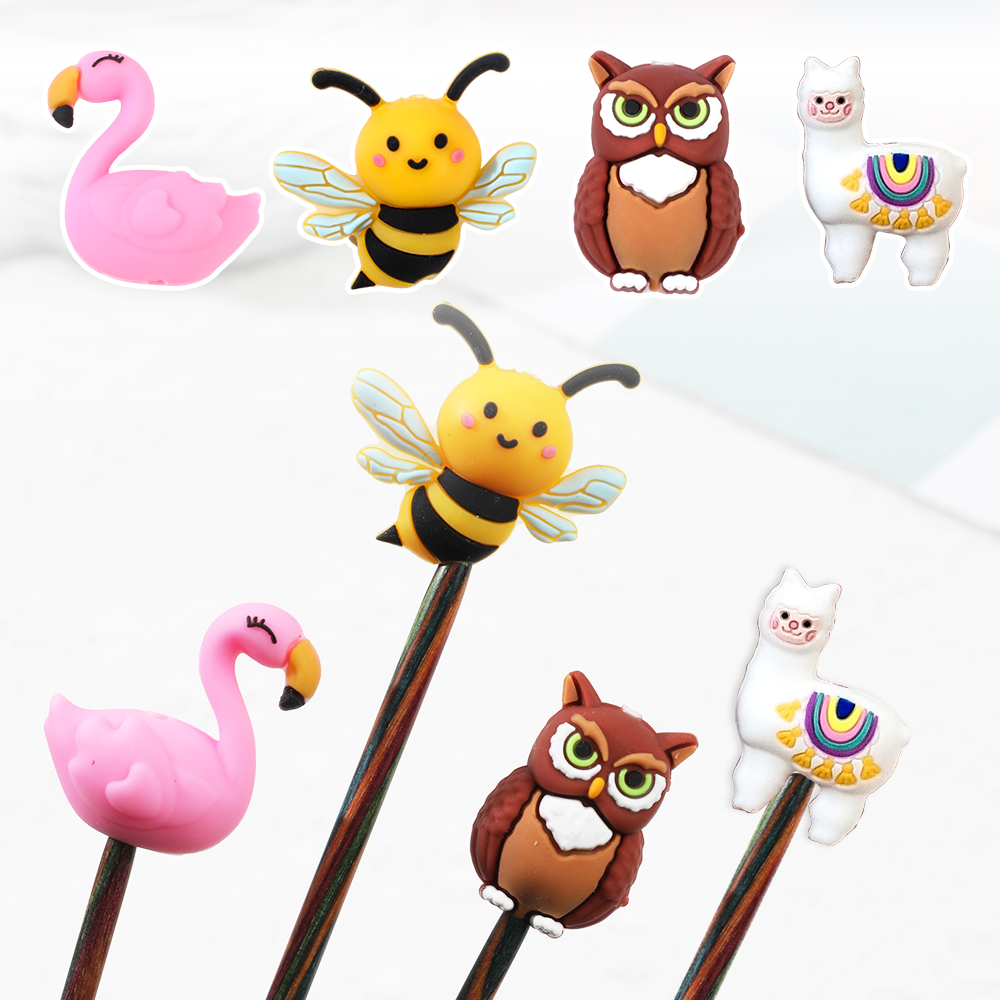Stitch Marker Ring - 編み針ストッパー、針先プロテクター、ステッチチップカバー、シリコンニードルエンドキャップ、キルティング縫製アクセサリーツール