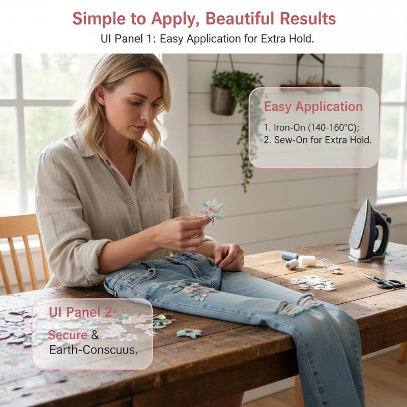 Embroidery Flower Pattern - 1 個ジャケットジーンズクラフトアクセサリー花刺繍パッチアイロン接着エレガントなパッチ服バッグ DIY 刺繍ステッカー