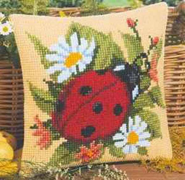 Embroidery Lady Bug - 縫製用てんとう虫クロスステッチキット、刺embroidery DIY、手作りコットンセット、ホームファン、22-22