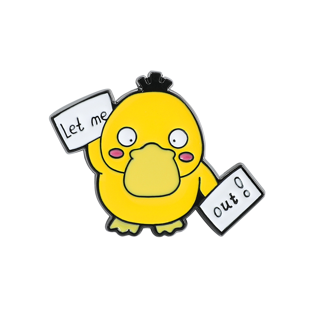 Embroidery Reddit - 1個 ​ アニメアヒルの子ブローチ漫画かわいいサイダックサインエナメルピン金属バッジジュエリー衣類バックパックアクセサリーギフト