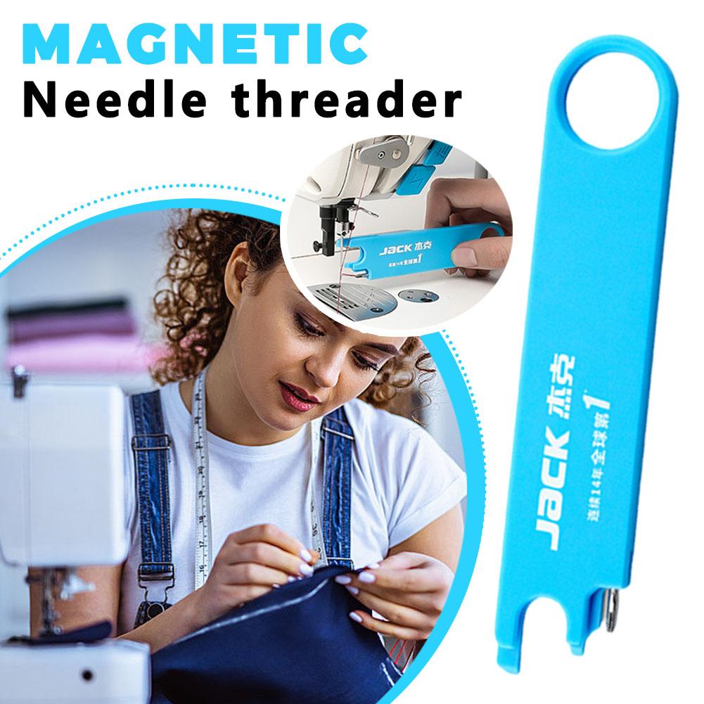 Embroidery Software - ジャック磁気針通し器、拡大鏡と定規付き – 縫製クラフト用の簡単な1秒針通しツール、刺し傷防止設計