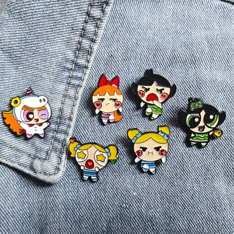 漫画アニメーション飛行する小さな警察官ブローチかわいい花ヘア - Embroidery Reddit のレビューと価格