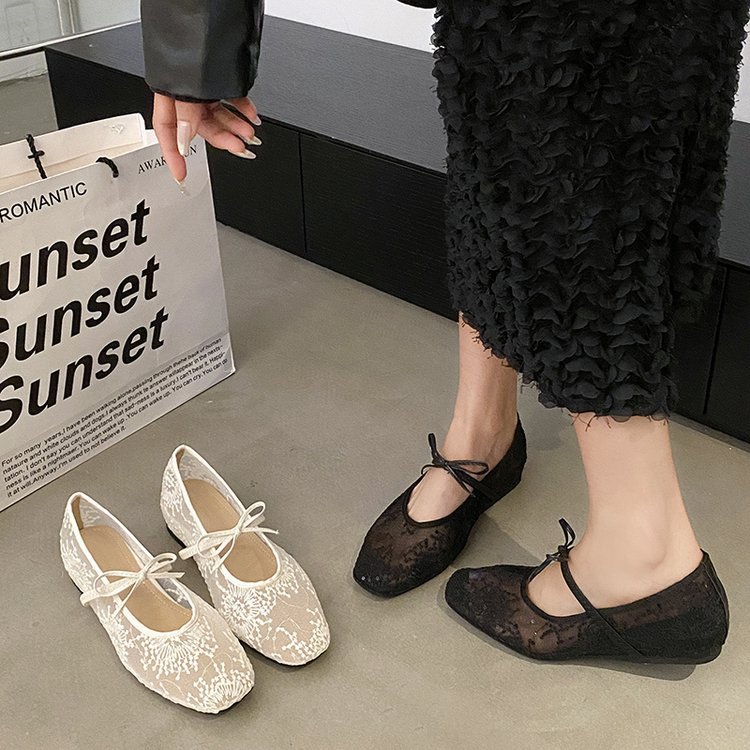 レディース ジェントル バレエシューズ 2026年新作 ホロ - Embroidery Flat Shoes のレビューと価格