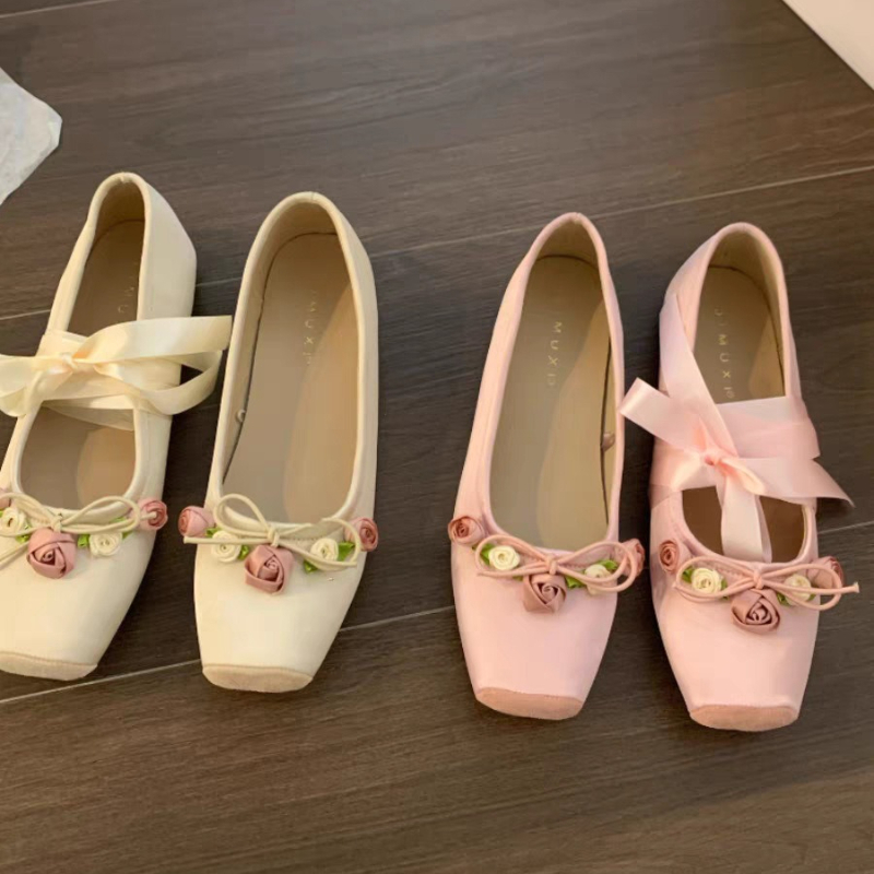 女性フラットボウマリージェーンズ靴春の新ロリータドレススクエ - Embroidery Design Free のレビューと価格