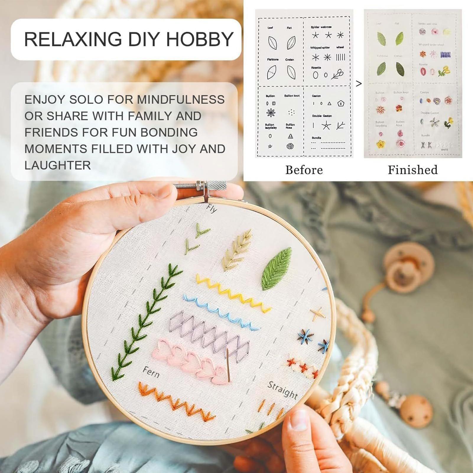 初心者向けの刺繍ステッチブック DIY ソーイングブック ス - Embroidery Guide Paper のレビューと価格