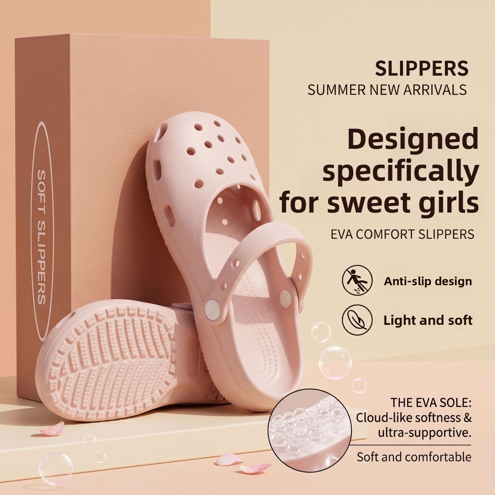 夏の新作レディースキュートバレエシューズ レトロEVA素材  - Embroidery Flat Shoes のレビューと価格