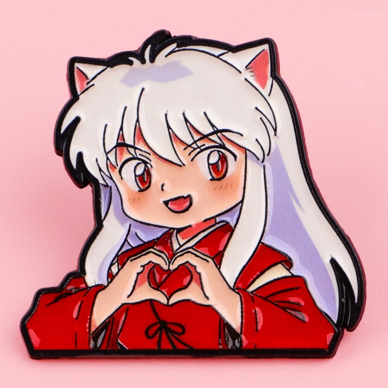 かわいいオオカミ耳ファンタジーキャラクターハートジェスチャー - Embroidery Reddit のレビューと価格