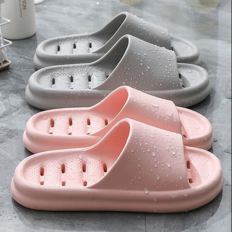 中空EVA素材のバスルームシャワーサンダル、女性用ソフトソー - Embroidery Flat Shoes のレビューと価格