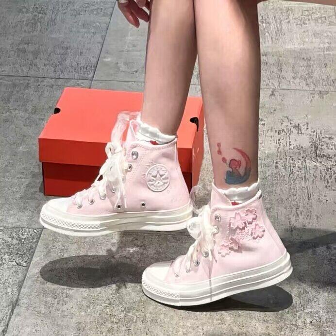 レディース刺繍キャンバススニーカー チェリーピンク、ソフトシ - Embroidery Design Free のレビューと価格