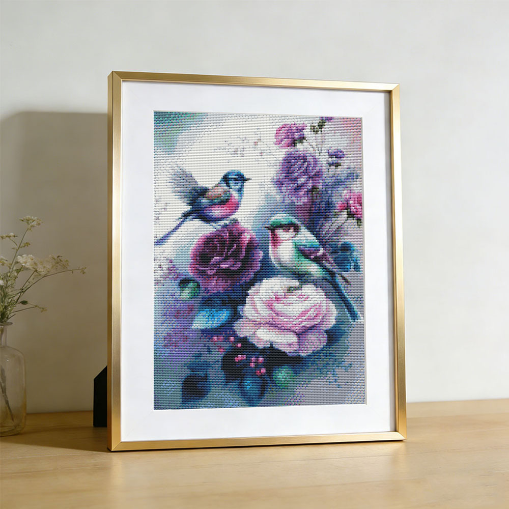 11CT クロスステッチローズフラワープリントキット刺繍鳥花 - Embroidery Guide Paper のレビューと価格