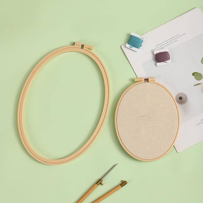 竹プラスチック製の木製フープ,楕円形の刺embroidery - Stitch Marker Ring のレビューと価格