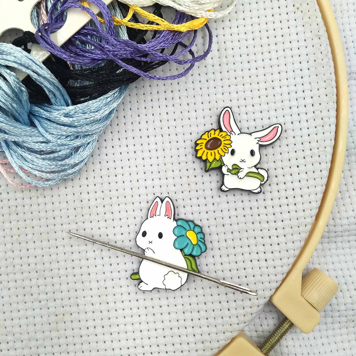 針ホルダー ウサギ、クロスステッチ用バニー針ホルダー、磁気針 - Needle Minder Magnet のレビューと価格