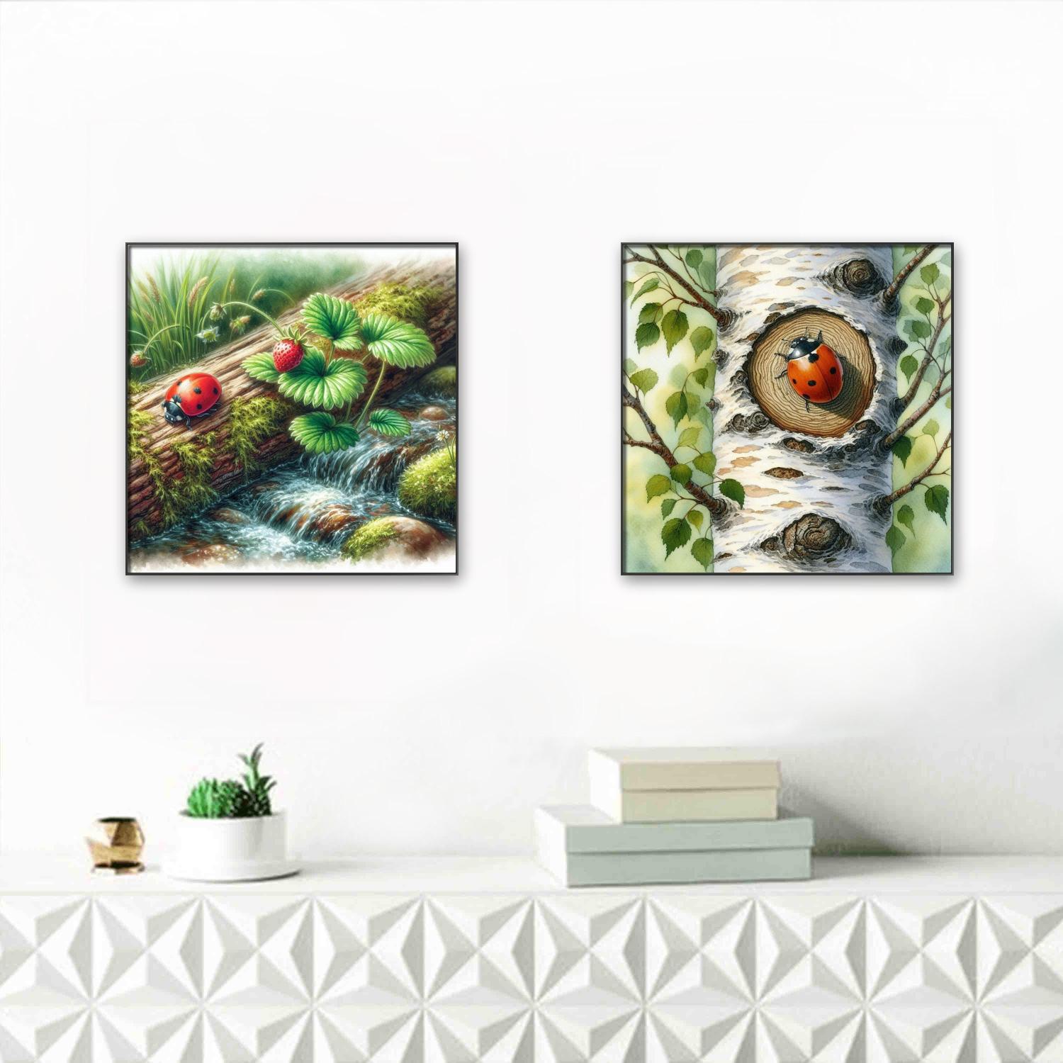 新しいてんとう虫昆虫DIY ABダイヤモンドペインティングキ - Embroidery Lady Bug のレビューと価格