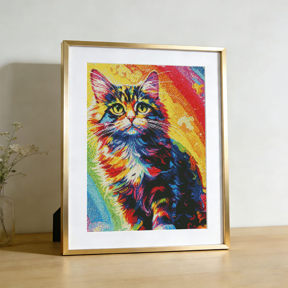 11CT クロスステッチ猫カラフルな動物刺繍キットガイド初心 - Embroidery Guide Paper のレビューと価格
