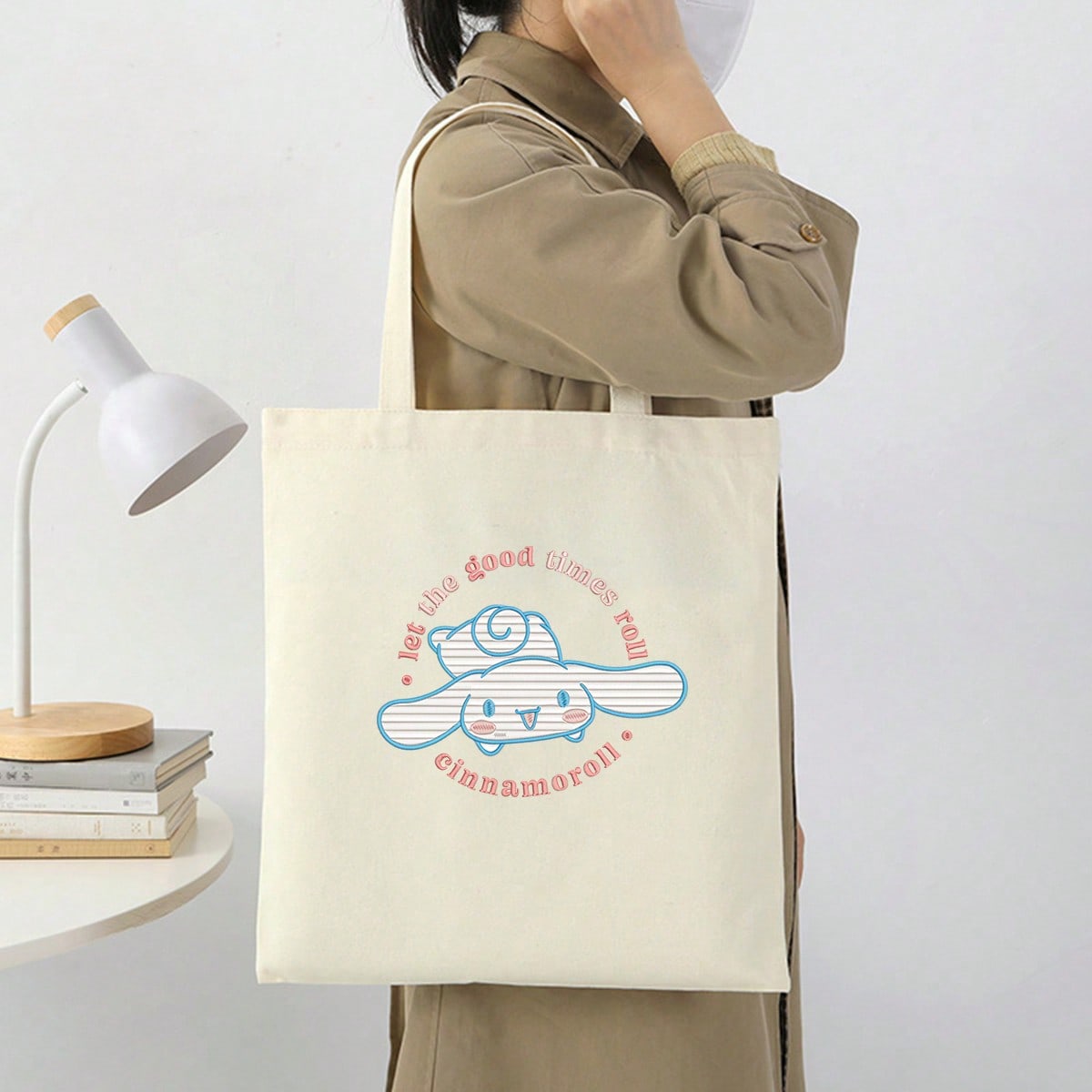 1pc 多機能収納バッグ新プロセス模造刺繍効果漫画プリントキ - Embroidery Effect Canva のレビューと価格