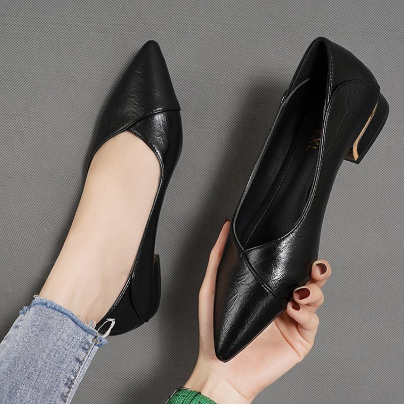 2026年春秋新作 ポインテッドトゥ シングルシューズ レデ - Embroidery Flat Shoes のレビューと価格