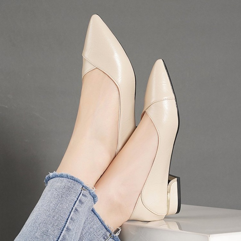 2026年春秋新作 ポインテッドトゥ シングルシューズ レデ - Embroidery Flat Shoes のレビューと価格