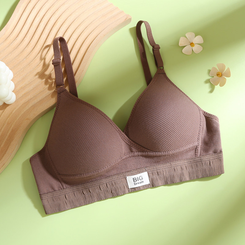 フランス風の夏用薄手コットンブラ、プッシュアップ、ノンワイヤ - Embroidery Ai のレビューと価格