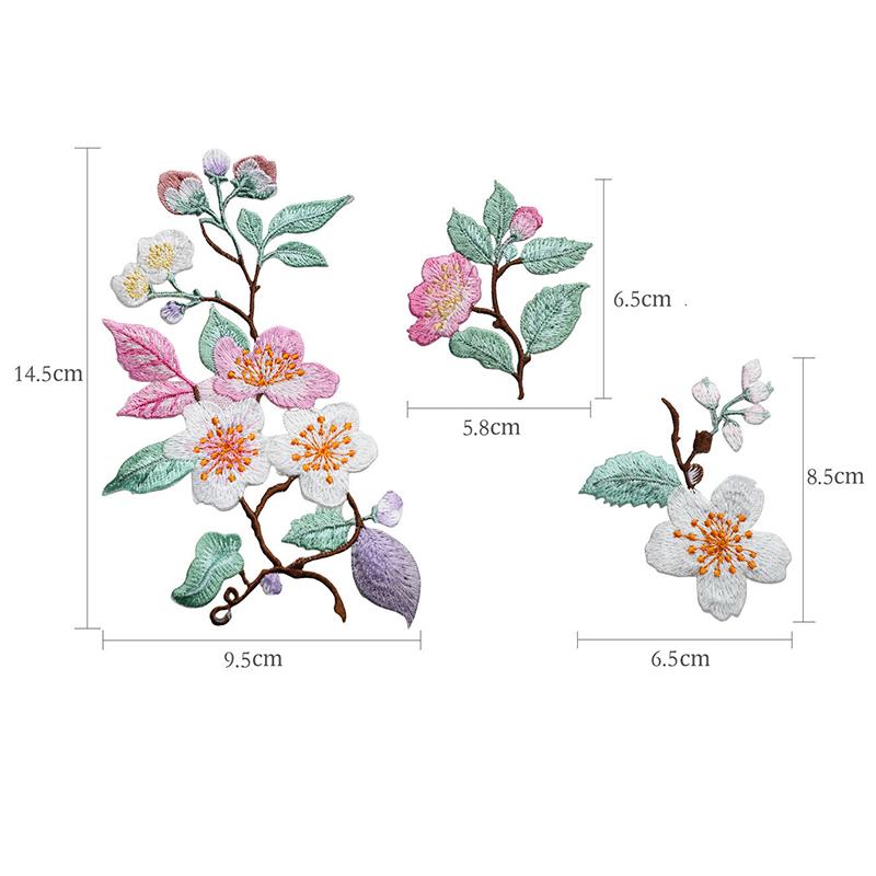 1 個ジャケットジーンズクラフトアクセサリー花刺繍パッチアイ - Embroidery Flower Pattern のレビューと価格