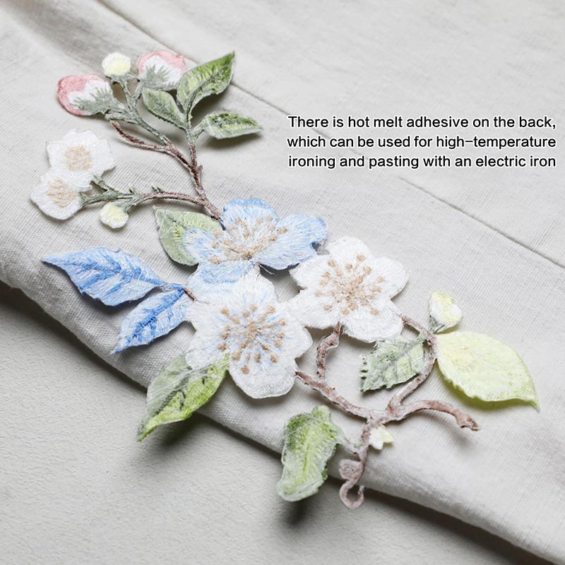 1 個ジャケットジーンズクラフトアクセサリー花刺繍パッチアイ - Embroidery Flower Pattern のレビューと価格