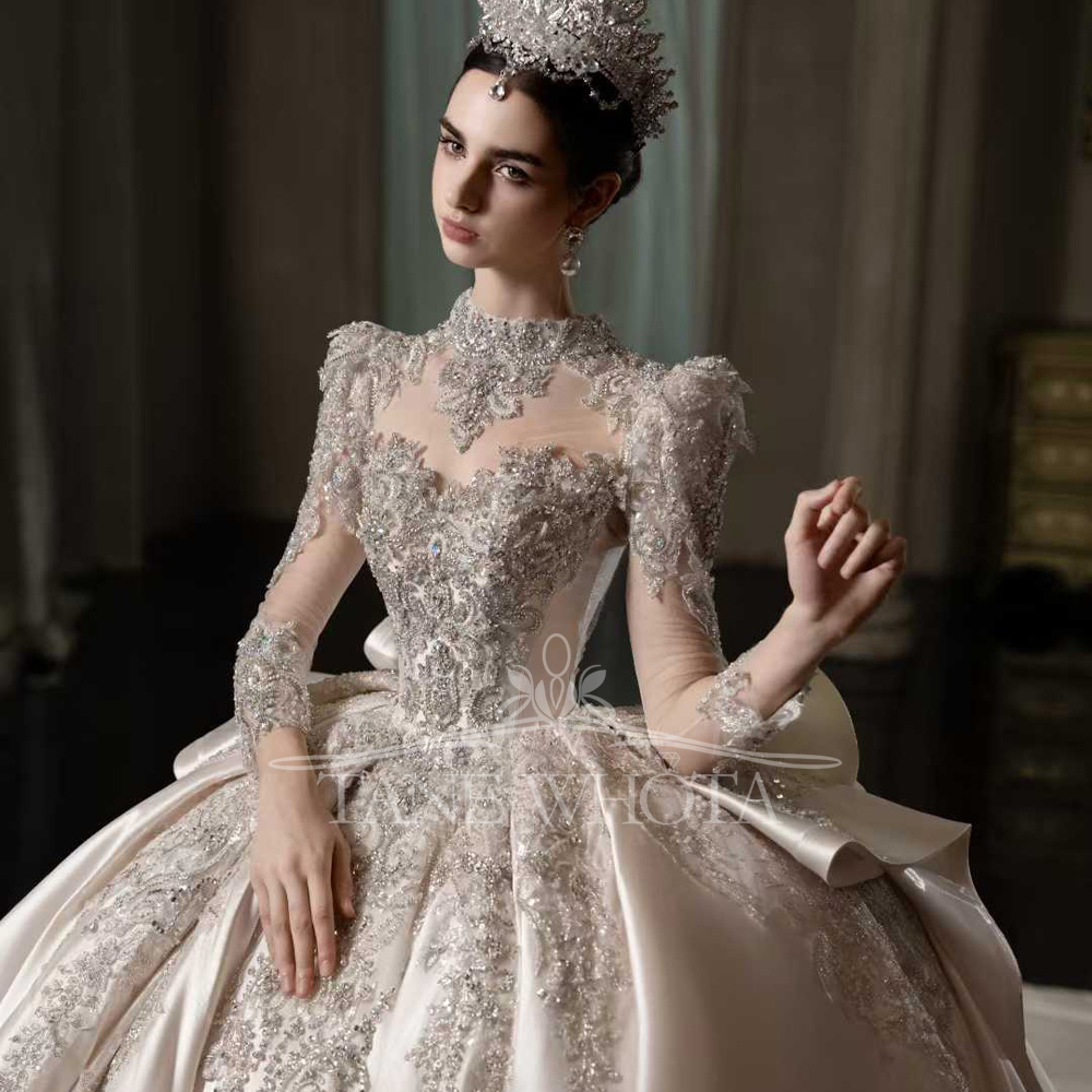 高級ローズピンクのスパンコール付きボールガウンウェディングド - Embroidery Rose のレビューと価格