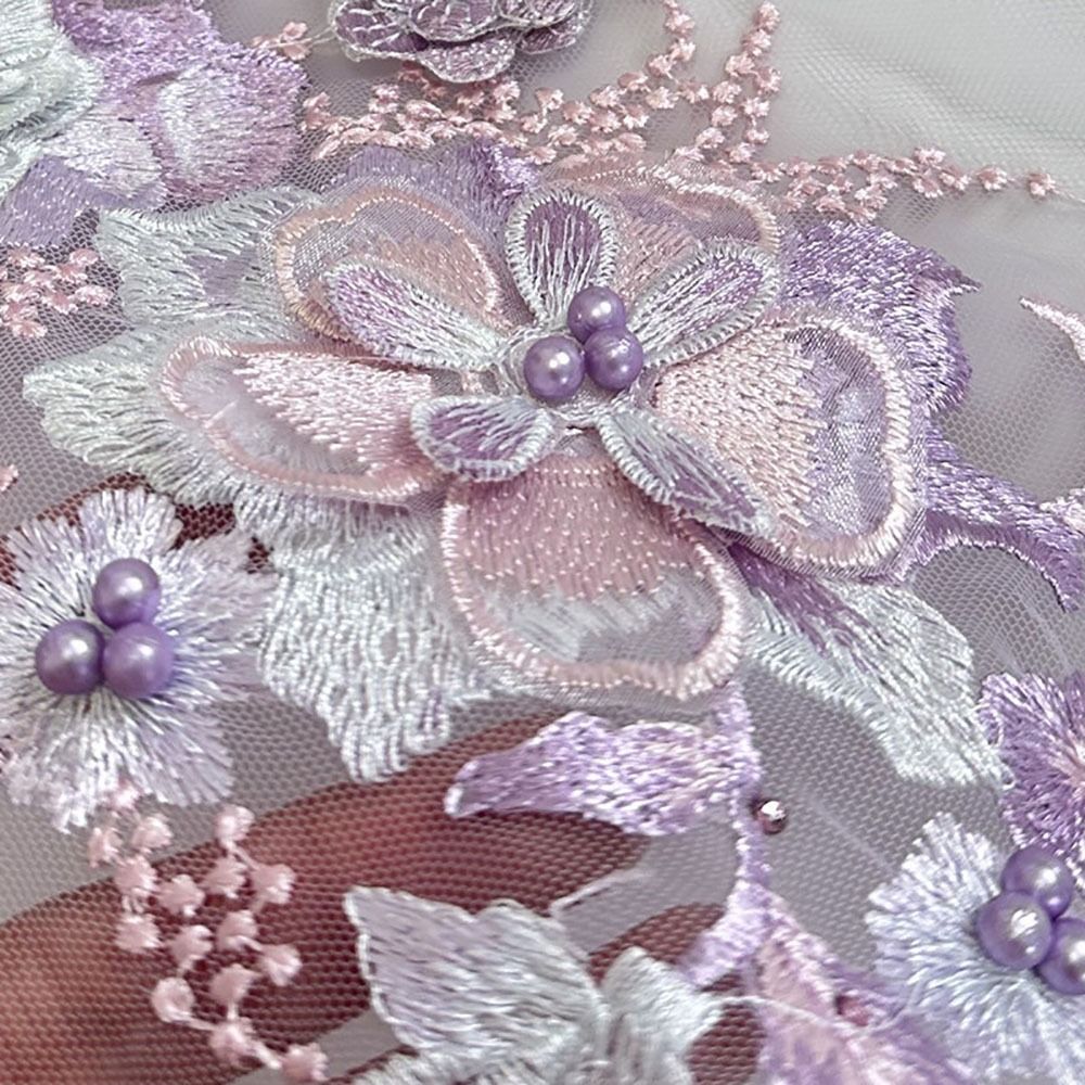 ファッションエレガントカラフルスパンコール刺繍パッチ3Dフラ - Embroidery Flower Pattern のレビューと価格