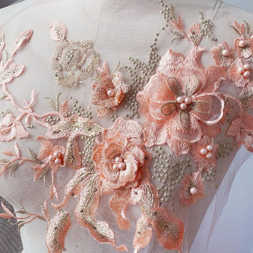 ファッションエレガントカラフルスパンコール刺繍パッチ3Dフラ - Embroidery Flower Pattern のレビューと価格