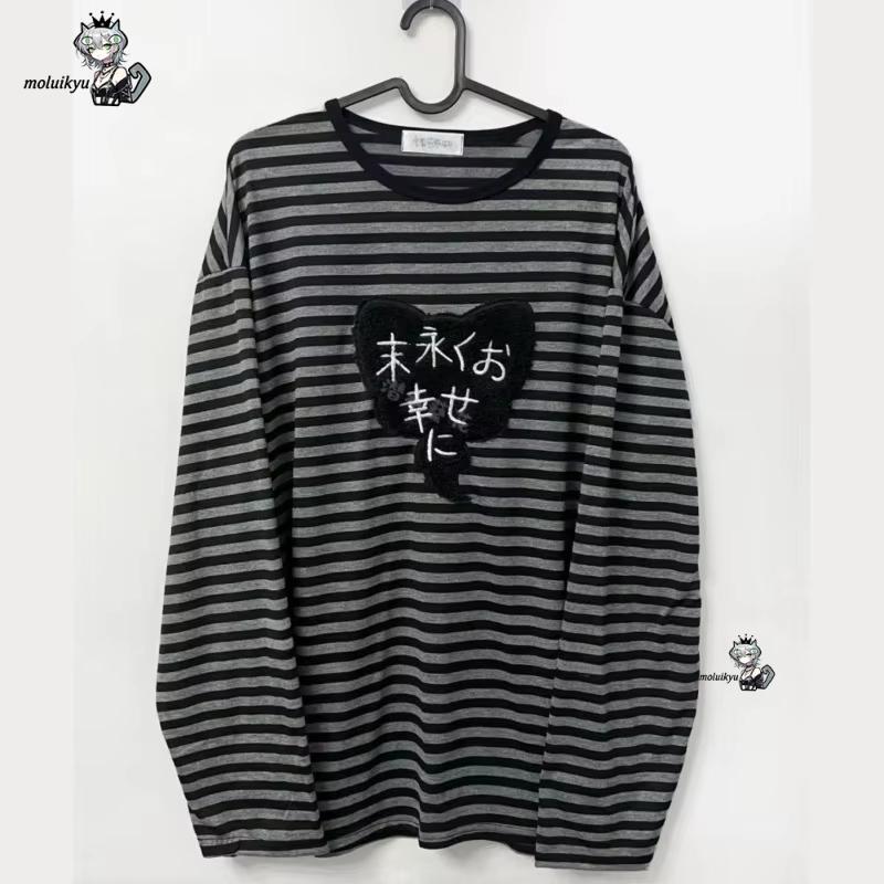 Y2K アメリカンパンクヴィンテージ O ネック長袖シャツオ - Embroidery Design Free のレビューと価格
