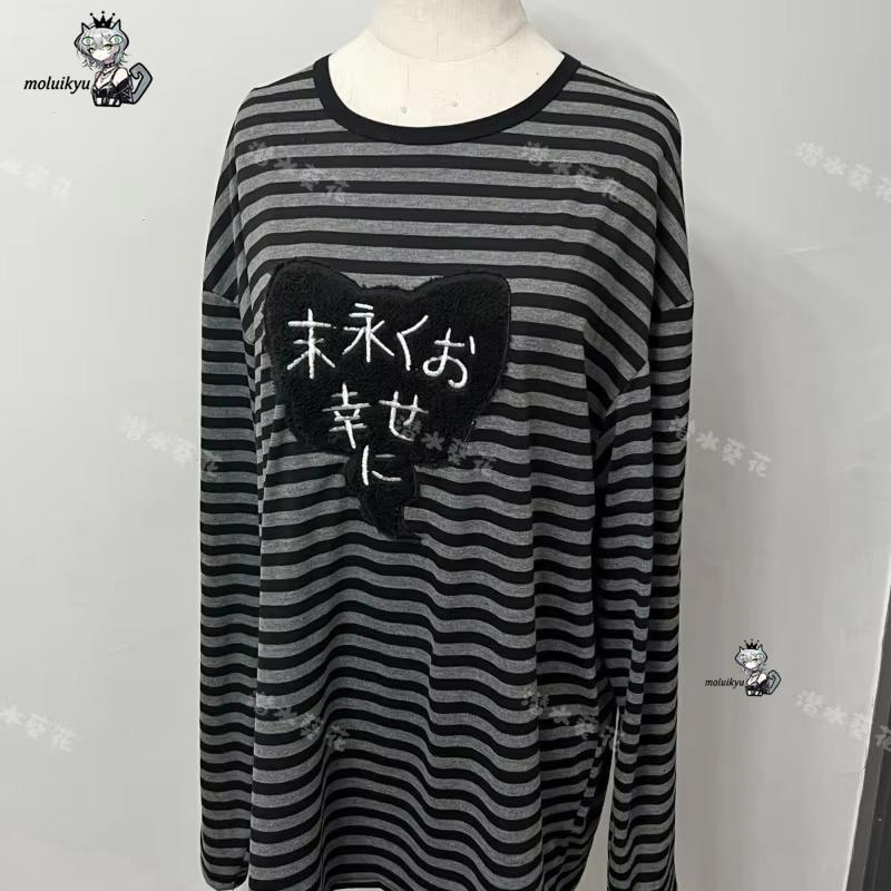 Y2K アメリカンパンクヴィンテージ O ネック長袖シャツオ - Embroidery Design Free のレビューと価格