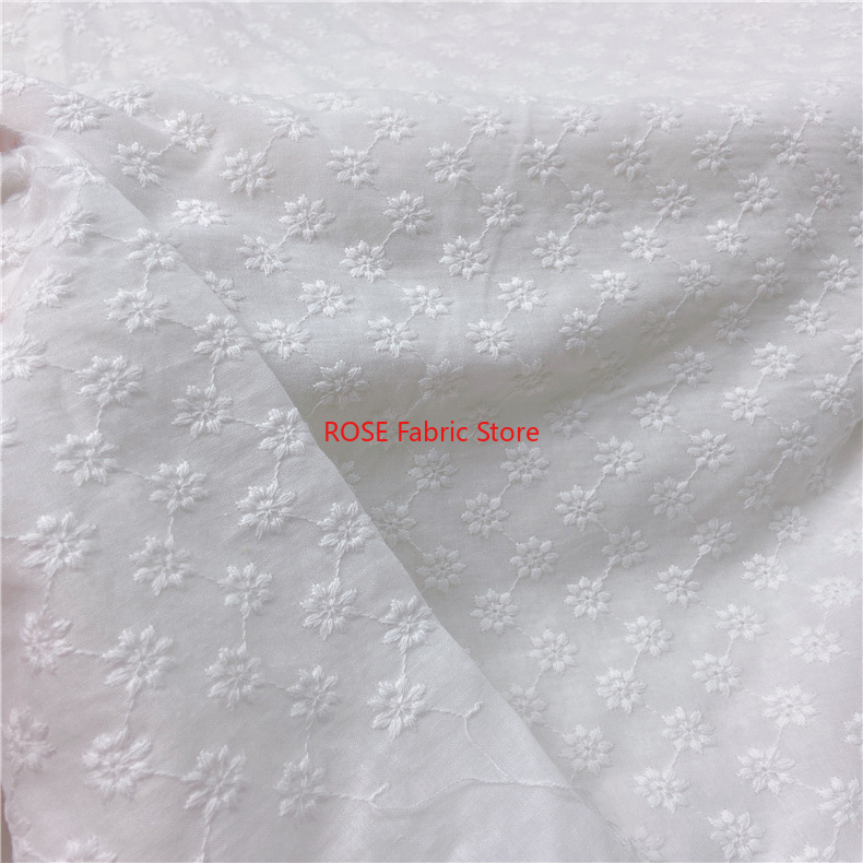綿刺繍アイレット生地 Sof 快適な綿の布女性と子供服 DI - Embroidery Eyelet のレビューと価格