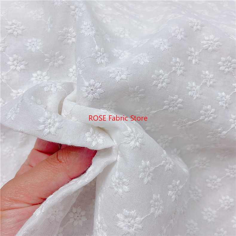 綿刺繍アイレット生地 Sof 快適な綿の布女性と子供服 DI - Embroidery Eyelet のレビューと価格