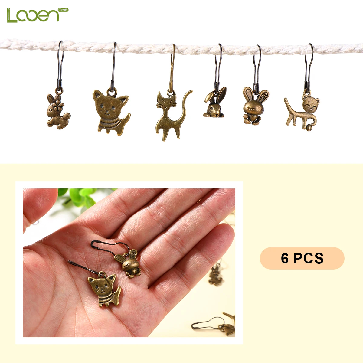 糸織り用の金属ステッチマーカー、手作りDIY編み物、レトロな - Stitch Marker Ring のレビューと価格