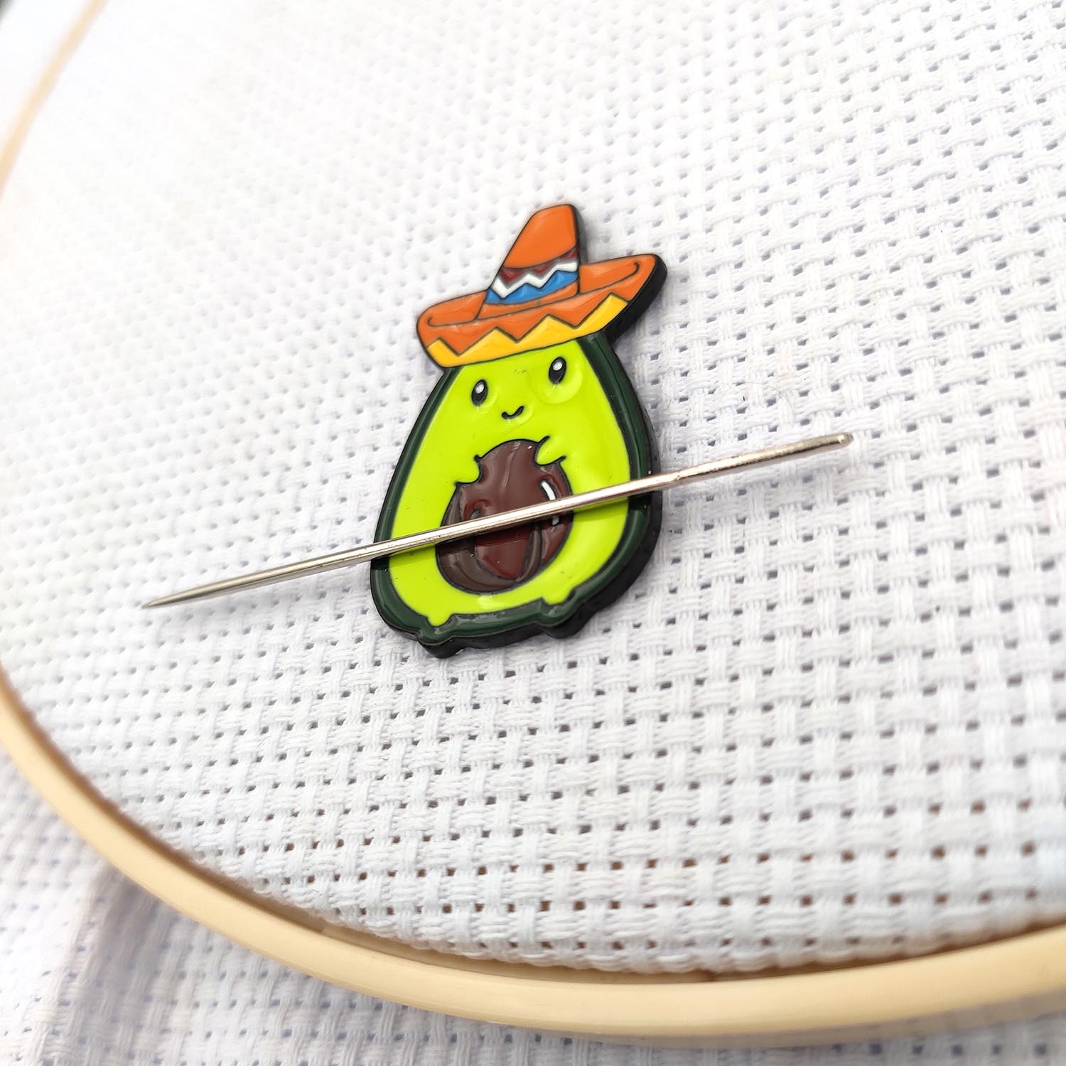 クロスステッチ用の磁気ニードル,かわいいアボカドとソーイング - Stitch Marker Ring のレビューと価格