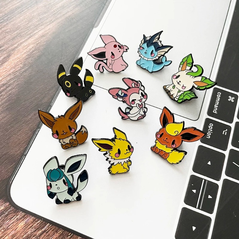 ホット9個入りアニメエルフブローチセット イーブイエナメルピ - Embroidery Reddit のレビューと価格