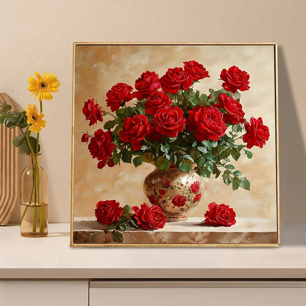 ローズダイヤモンドペインティングフルスクエアラウンドダイヤモ - Embroidery Rose のレビューと価格