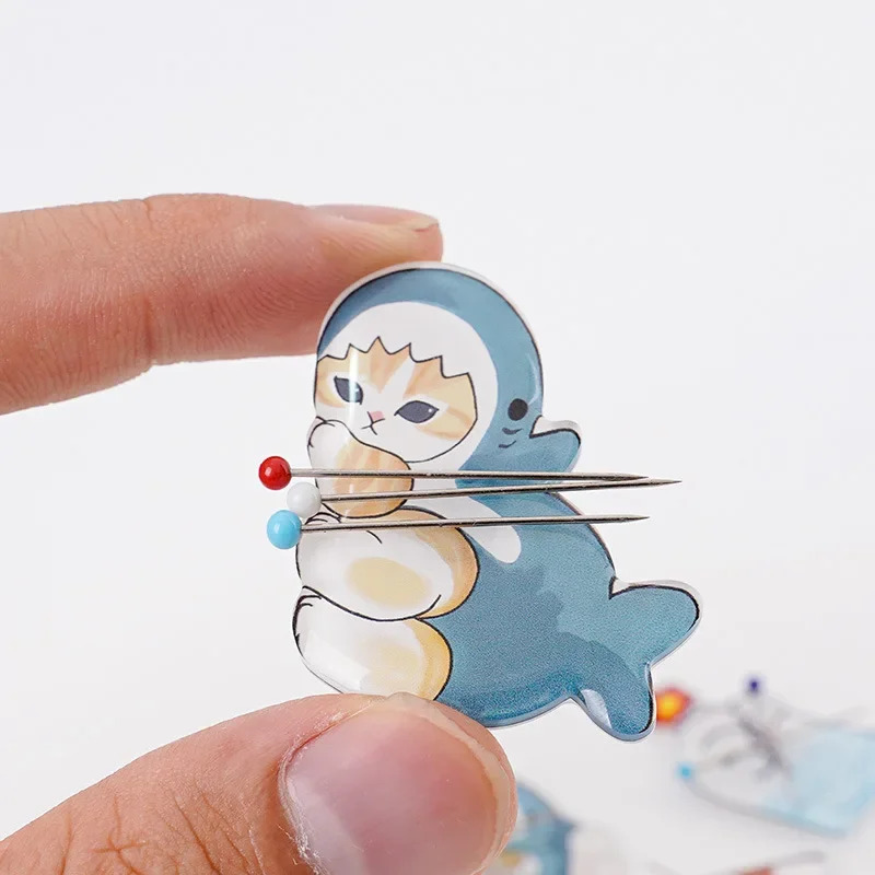 かわいい猫のアクリル針、1本、磁気ミシン糸、針管、クロスステ - Needle Minder Magnet のレビューと価格
