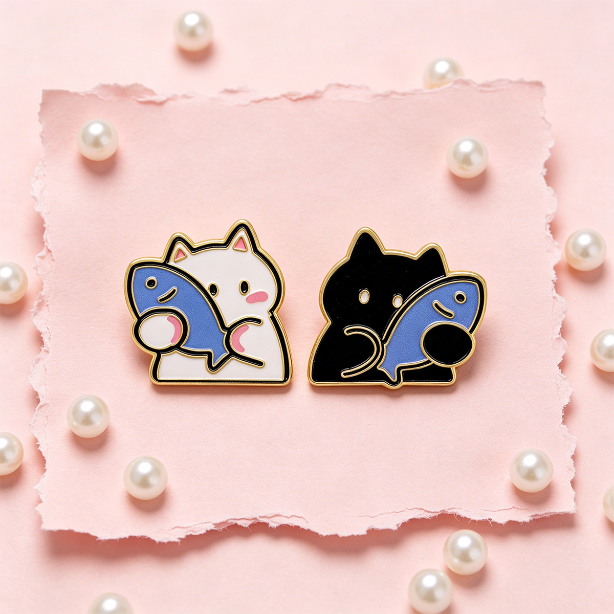 面白いダックスフントエナメルピン漫画猫バッジバックパックラペ - Embroidery Illustration のレビューと価格