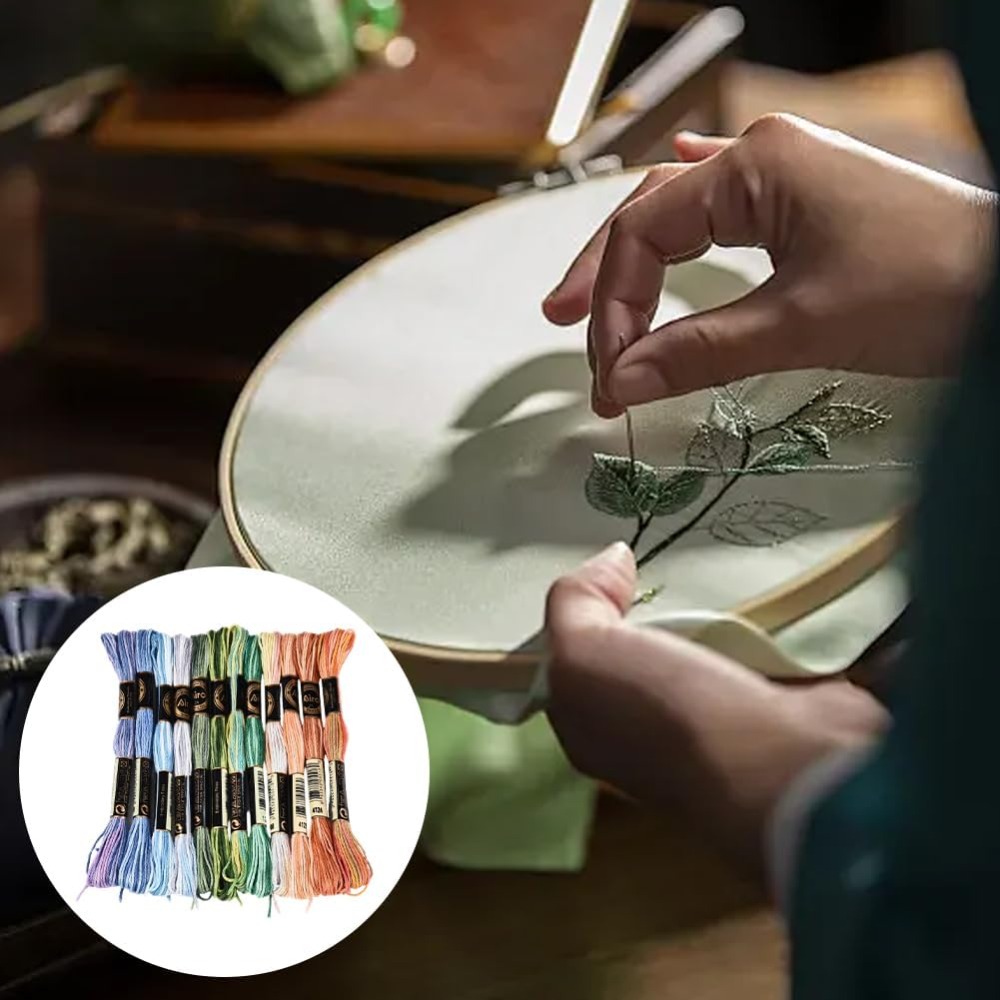 12かせ105ヤードクロスステッチフロス、色とりどりの友情ブ - Embroidery Handicraft のレビューと価格