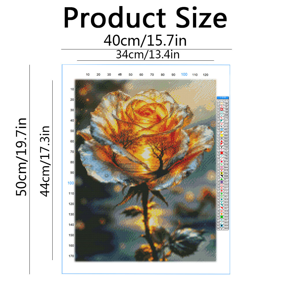11CT 刺繍キット ローズフラワー クロスステッチ ポイン - Embroidery Guide Paper のレビューと価格