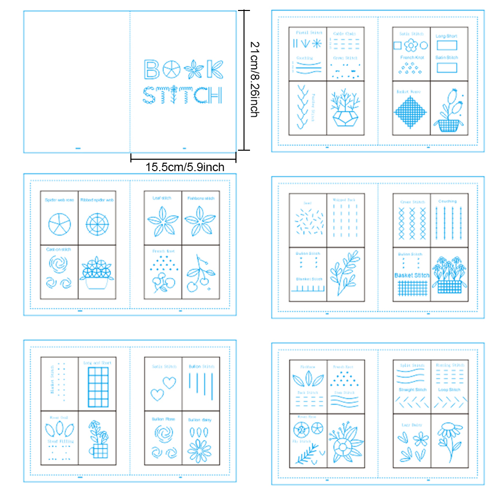 手刺繍本 スターターキットセット クロスステッチ針仕事用 フ - Embroidery Guide Paper のレビューと価格