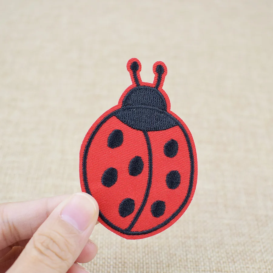 パッチ服アイアンでアップリケ昆虫ストライプ刺繍パッチのための - Embroidery Lady Bug のレビューと価格