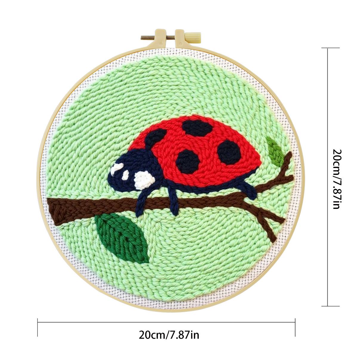 20X20CM/7.87インチ 昆虫 - 七斑テントウムシ  - Embroidery Lady Bug のレビューと価格
