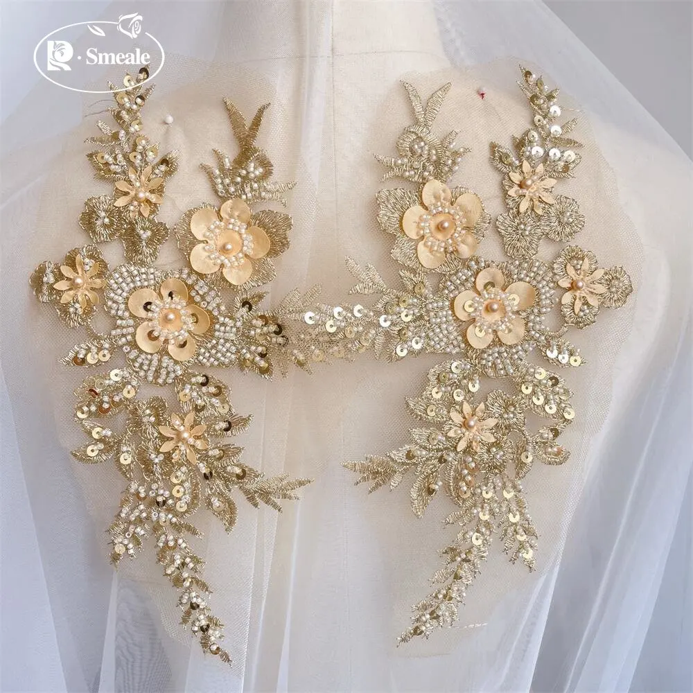 2個/1ペア 新品 12色 スパンコールチューブビーズ刺繍レ - Embroidery Flower Pattern のレビューと価格