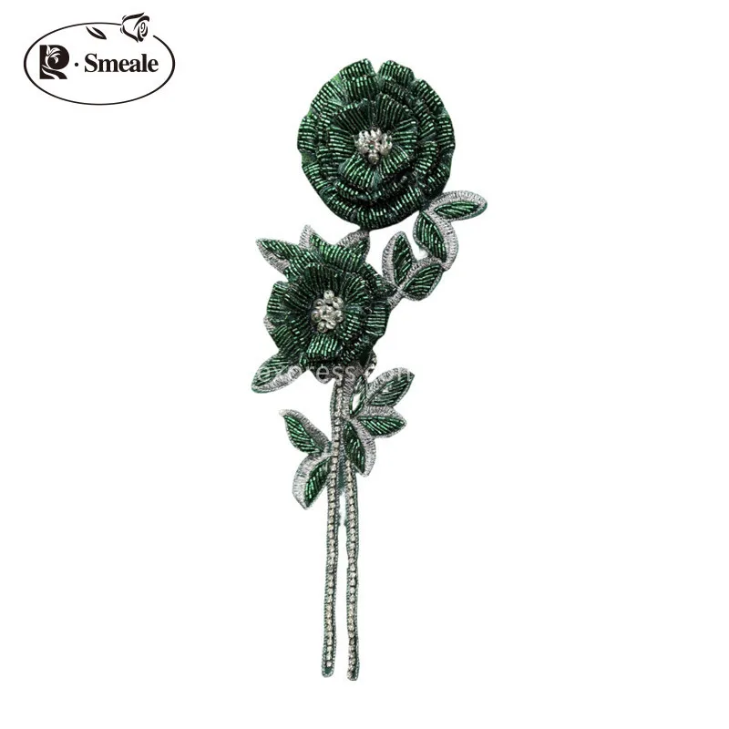 新しいマルチカラーの手作りビーズローズブレストフラワー。 輝 - Embroidery Rose のレビューと価格