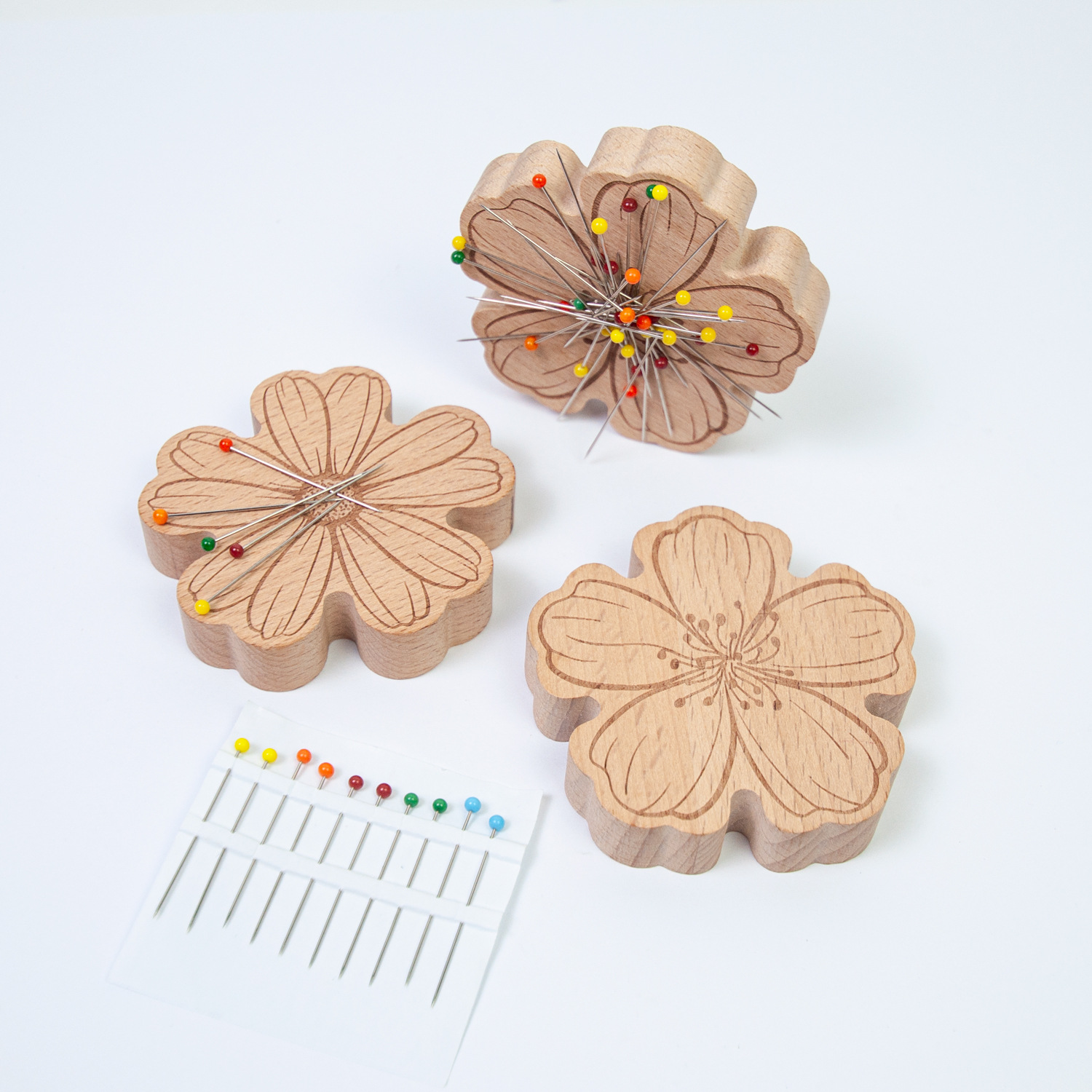 刺繍用針磁石 クロスステッチ用 木製針ホルダー 針収納用 洋 - Needle Minder Magnet のレビューと価格