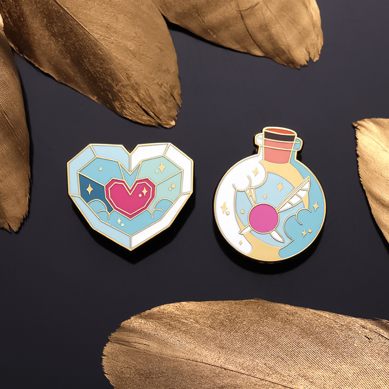 かわいいゲームシリーズ愛エナメルピンブローチラペルピンコスプ - Embroidery Illustration のレビューと価格