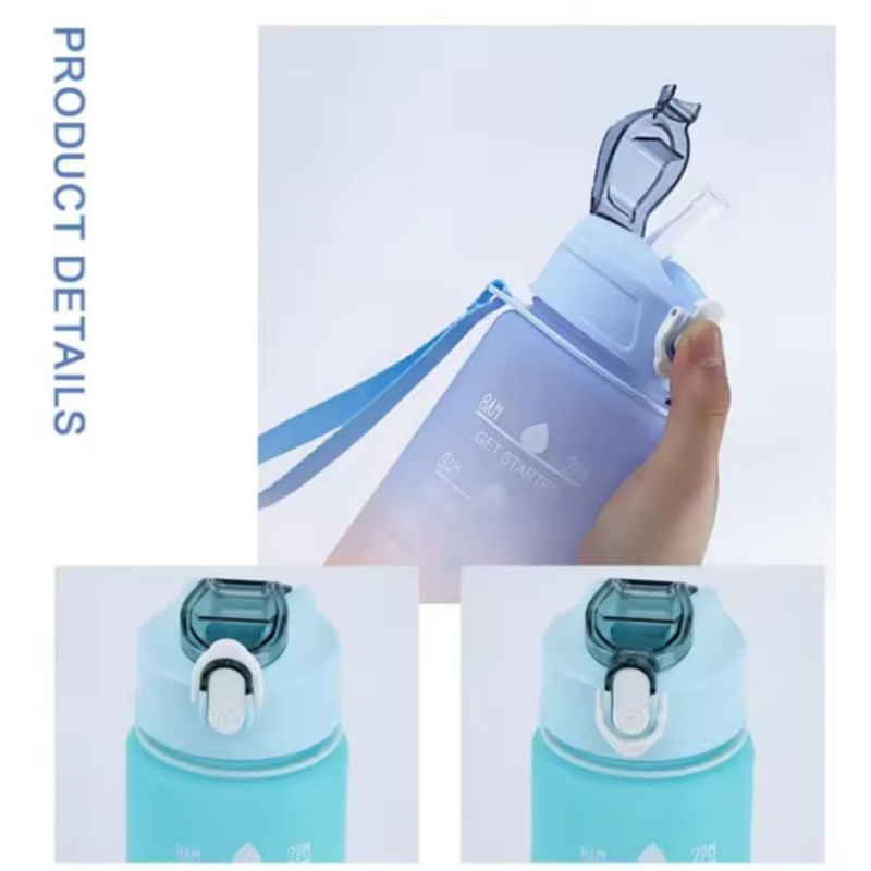 750ML スポーツウォーターボトル タイムマーカー付き 漏 - Embroidery Water のレビューと価格