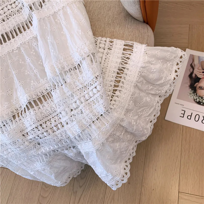 女性のための半透明の花のマキシスカート、刺embroider - Embroidery Eyelet のレビューと価格
