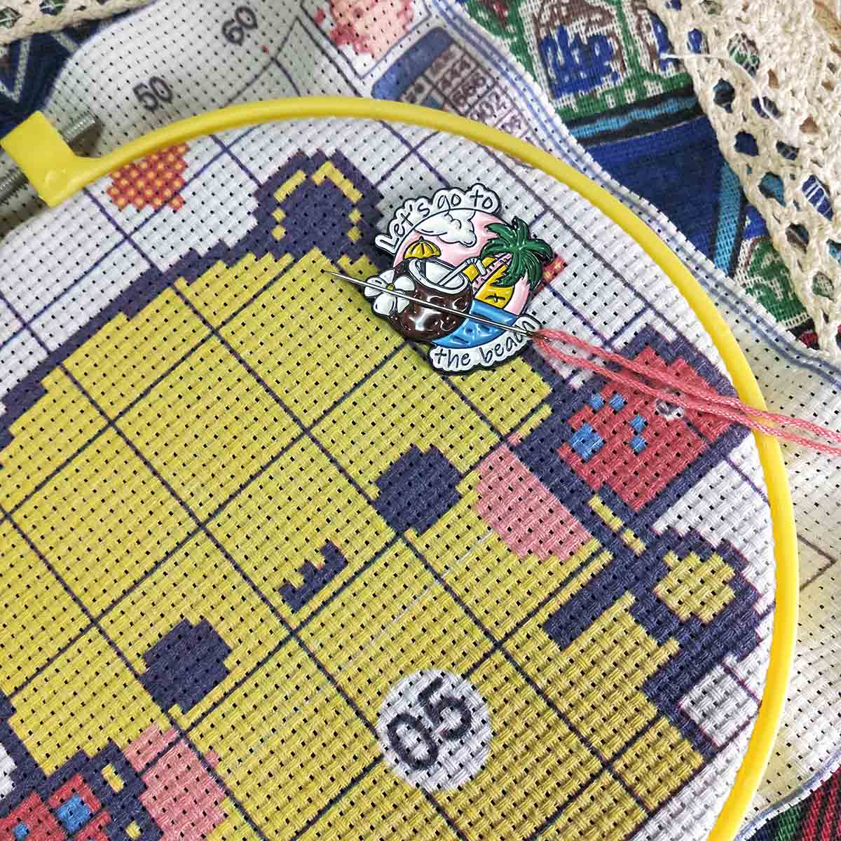 風景画ニードルマインダー、自然風景磁気ニードルホルダー（クロ - Needle Minder Magnet のレビューと価格