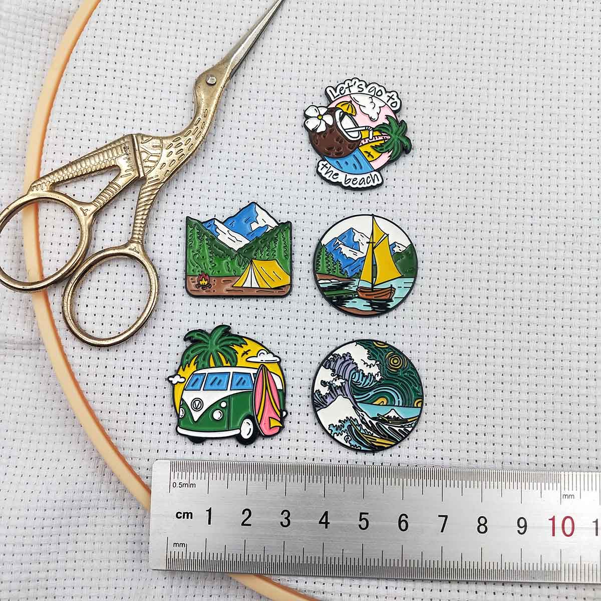 風景画ニードルマインダー、自然風景磁気ニードルホルダー（クロ - Needle Minder Magnet のレビューと価格